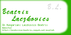 beatrix laczkovics business card